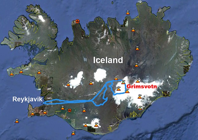 Вулкан Гримсвотн, Исландия