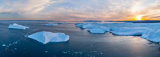 Icebergs of Greenland. Part IV