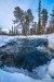 Rough river in winter
