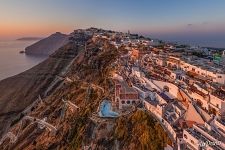 Fira at sunset