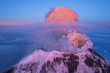 Ash plumes from the crater of Klyuchevskaya Sopka #3