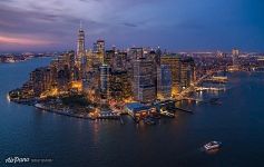 Manhattan at night from above