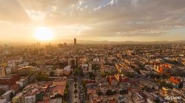 Sunset above Mexico City