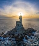 Halo around the Aniva lighthouse