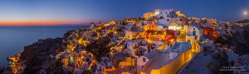 Santorini at night