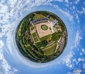 Over the main yard of Château de Valençay. Planet