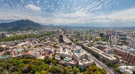 Bird's eye view of Santiago