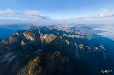 Clouds above Huangshan mountains