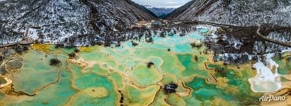 Huanglong, Sichuan. Above the Multi-Colored Pond