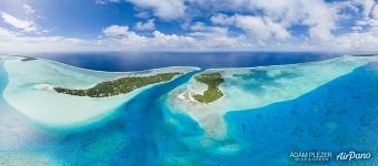 Onoiau Passe between Motu Pitiahe and Motu Tiapaa, Maupiti