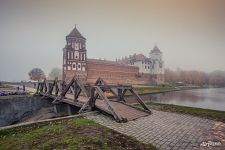 Wooden bridge near the lake