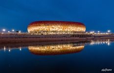 Mordovia Arena at night, Saransk