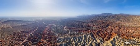 Panorama of the Zhangye Danxia Geopark