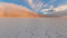 Storm above Salar de Uyuni, Bolivia