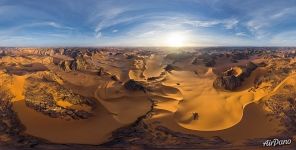 Flying up to the Moul N’aga Dune