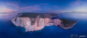 Panorama over Navagio (Agios Georgios)