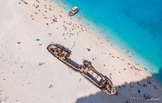 Navagio (Agios Georgios) flooded by the army of tourists