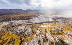 Near Djangyskol Lake, snow in Yoshtykel area