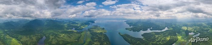 Panorama of Kronotskoye Lake