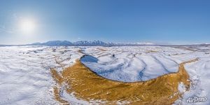 Snow on a dune in early spring