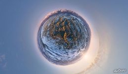 Chara Sands at sunrise. Planet Chara Sands at sunrise. Planet