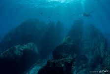 Underwater rocks