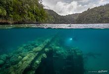 Sunken ship in Palau