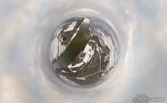 Danube in winter. Planet