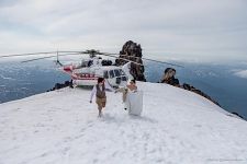 Wedding atop a volcano. Kamchatka