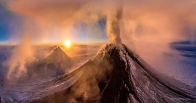 Volcano Klyuchevskaya Sopka, Kamchatka, Russia