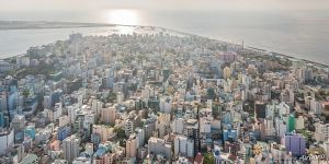 Multistory buildings on the island of Male'