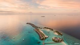 Intercontinental Maldives at sunset 1