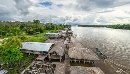 Houses of Warao, Delta of Orinoco River, Venezuela