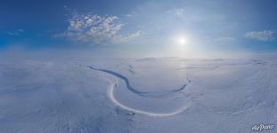Over the frozen river Over the frozen river