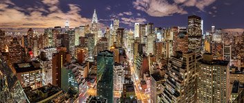 USA, New-York, Manhattan at night #1